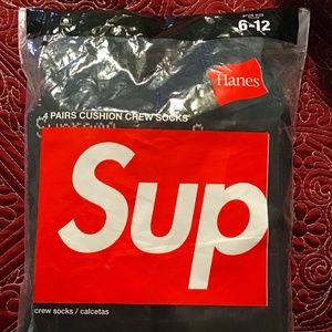 Supreme brand crew socks